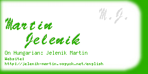 martin jelenik business card